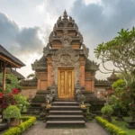 Ubud Palace Bali - Traditional Balinese architecture with ornate stone carvings