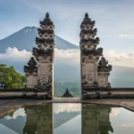 Lempuyang Temple Bali - The iconic Gates of Heaven with Mount Agung in the background